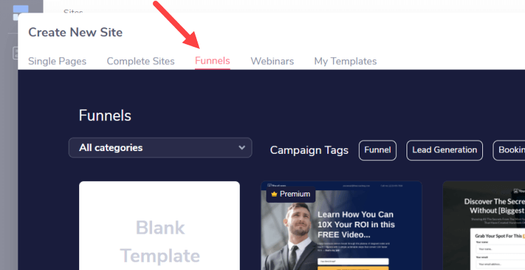 Groovefunnels funnel templates